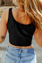 Load image into Gallery viewer, Black Knit Crop Tank