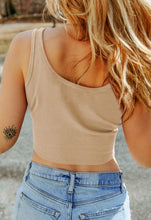 Load image into Gallery viewer, Tan Knit Crop Tank