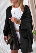 Load image into Gallery viewer, Black Oversized Boyfriend Cardigan
