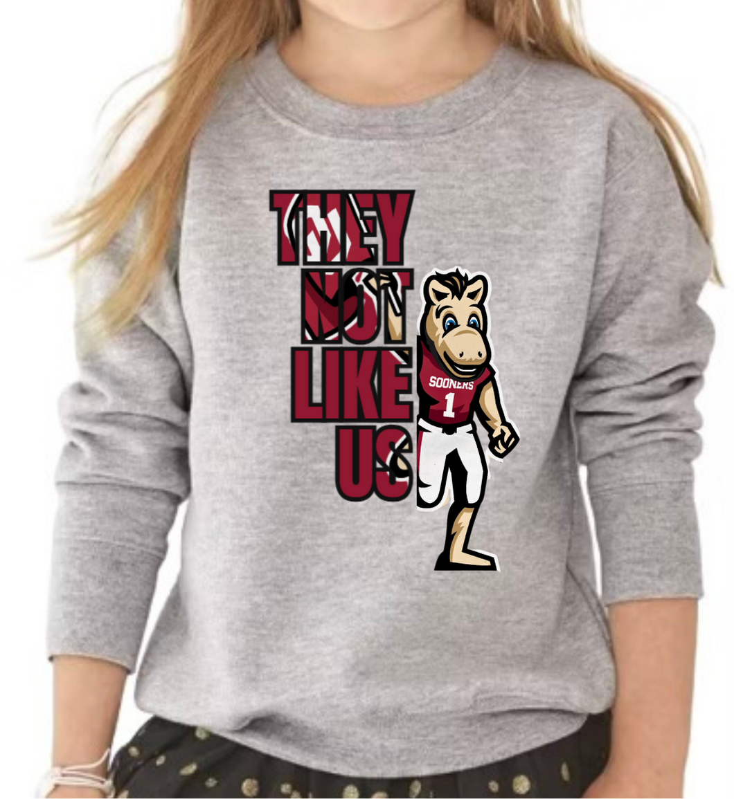 Oklahoma They Not Like Us Sweatshirt - Youth