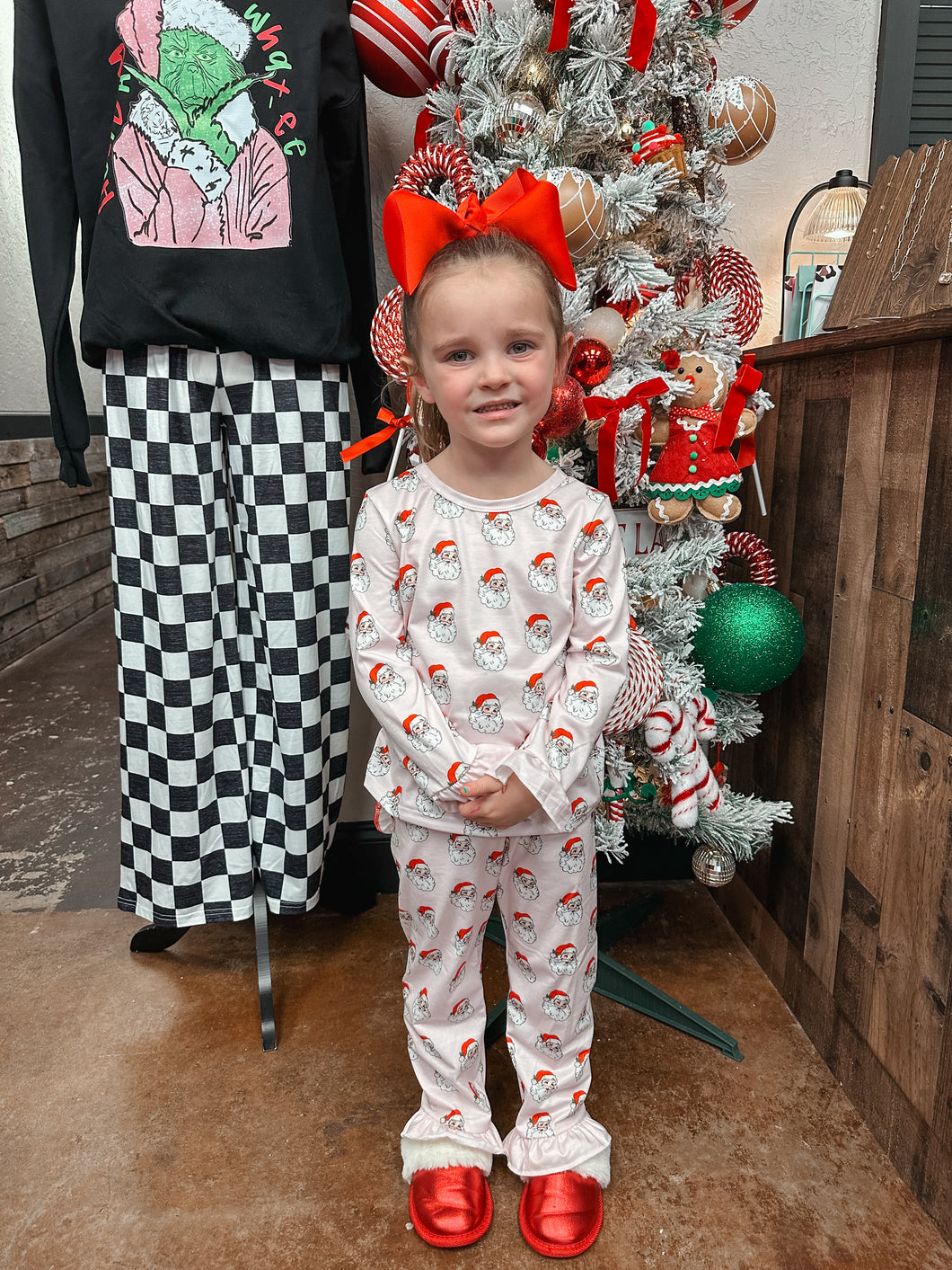 Girls Santa PJ Set