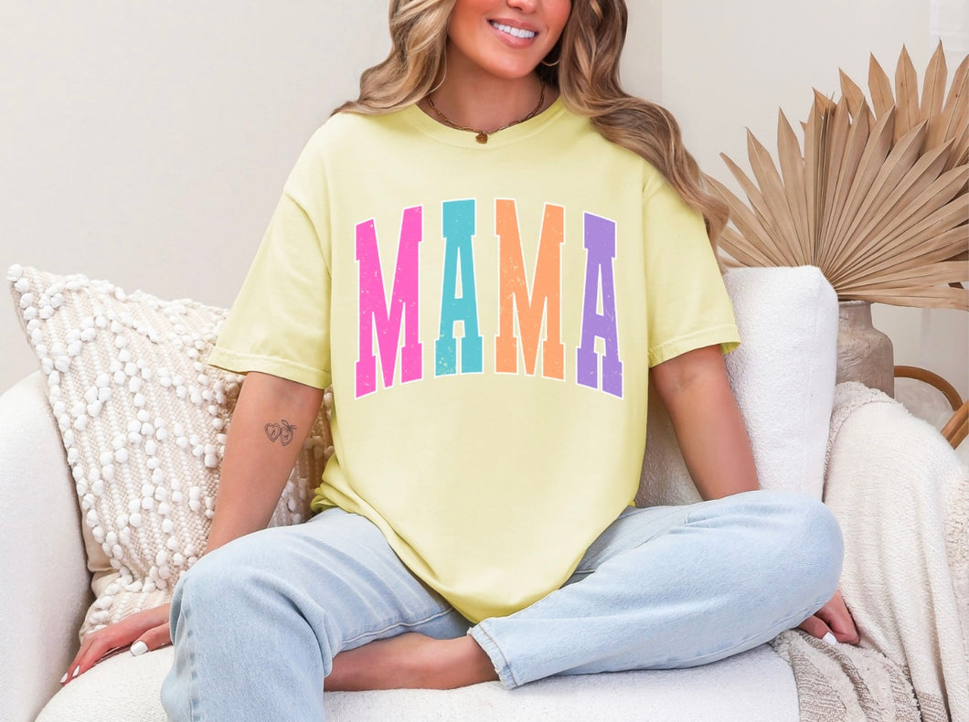 Colorful University Mama- Comfort Colors
