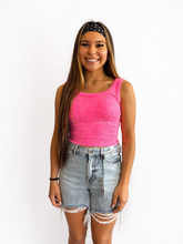 Load image into Gallery viewer, Ribbed Crop Tank
