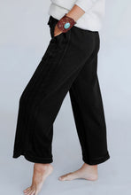 Load image into Gallery viewer, Black Mineral Wash Exposed Seam Pants
