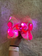 Load image into Gallery viewer, Pink Christmas light bow
