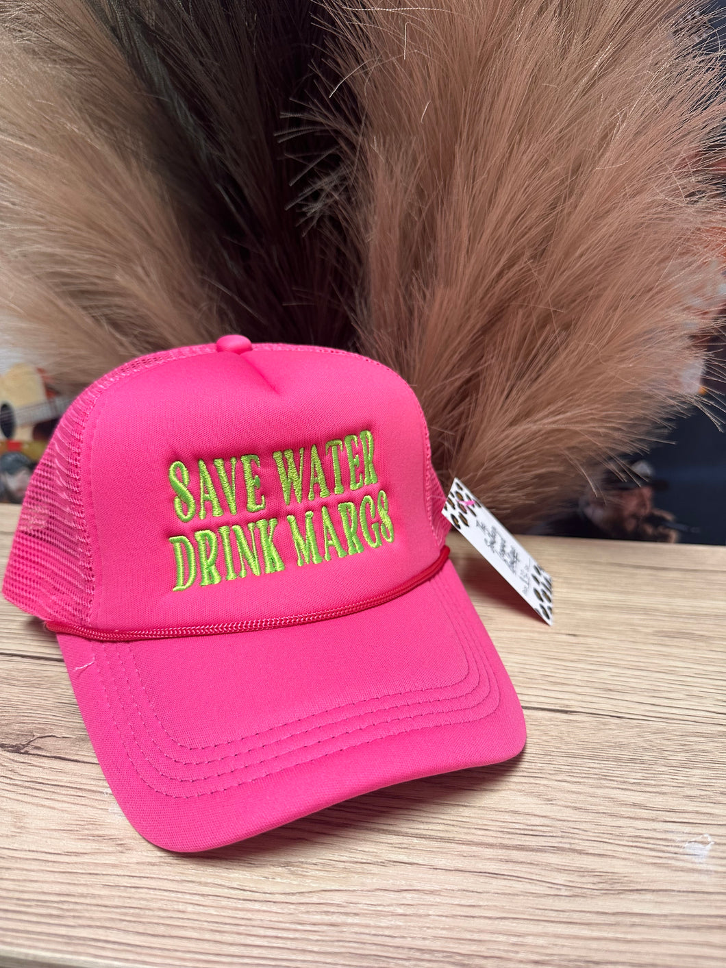 Save Water Drink Margs Embroidered Trucker Hat