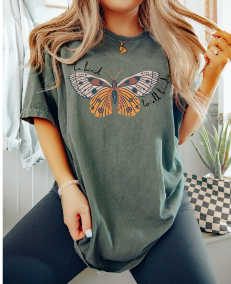 BE KIND TO ALL BUTTERFLY TEE