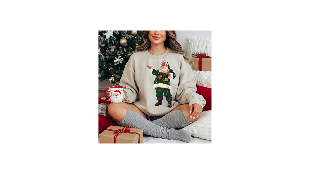 Boujee Santa Christmas Sweatshirt