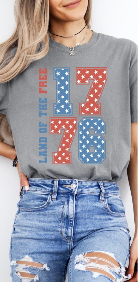 1776 Land Of The Free Tee