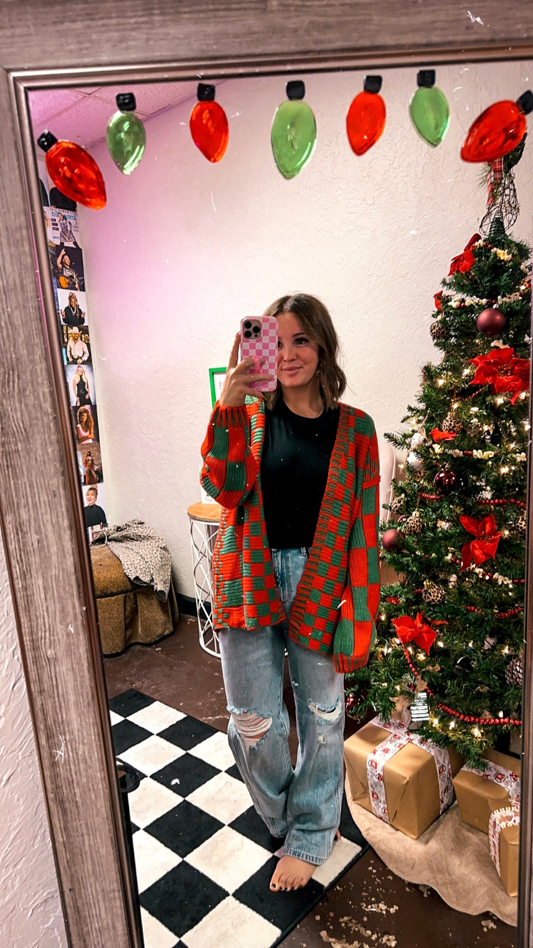 Christmas Checkered Sweater