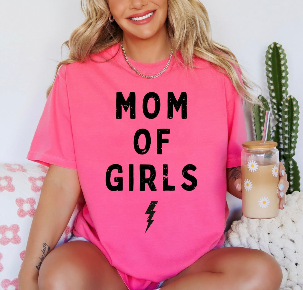 Mom Of Girls Tee- Comfort Colors