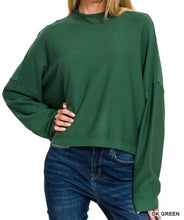 Load image into Gallery viewer, High Neck Light Weight Cropped Sweater (Multiple Color Options Available)
