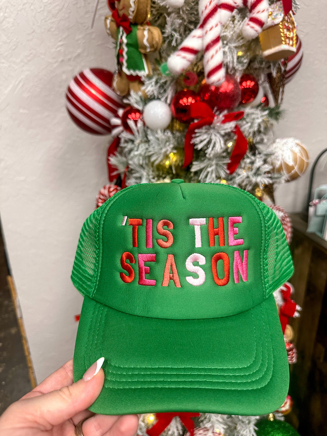 Tis The Season Embroidered Trucker Hat