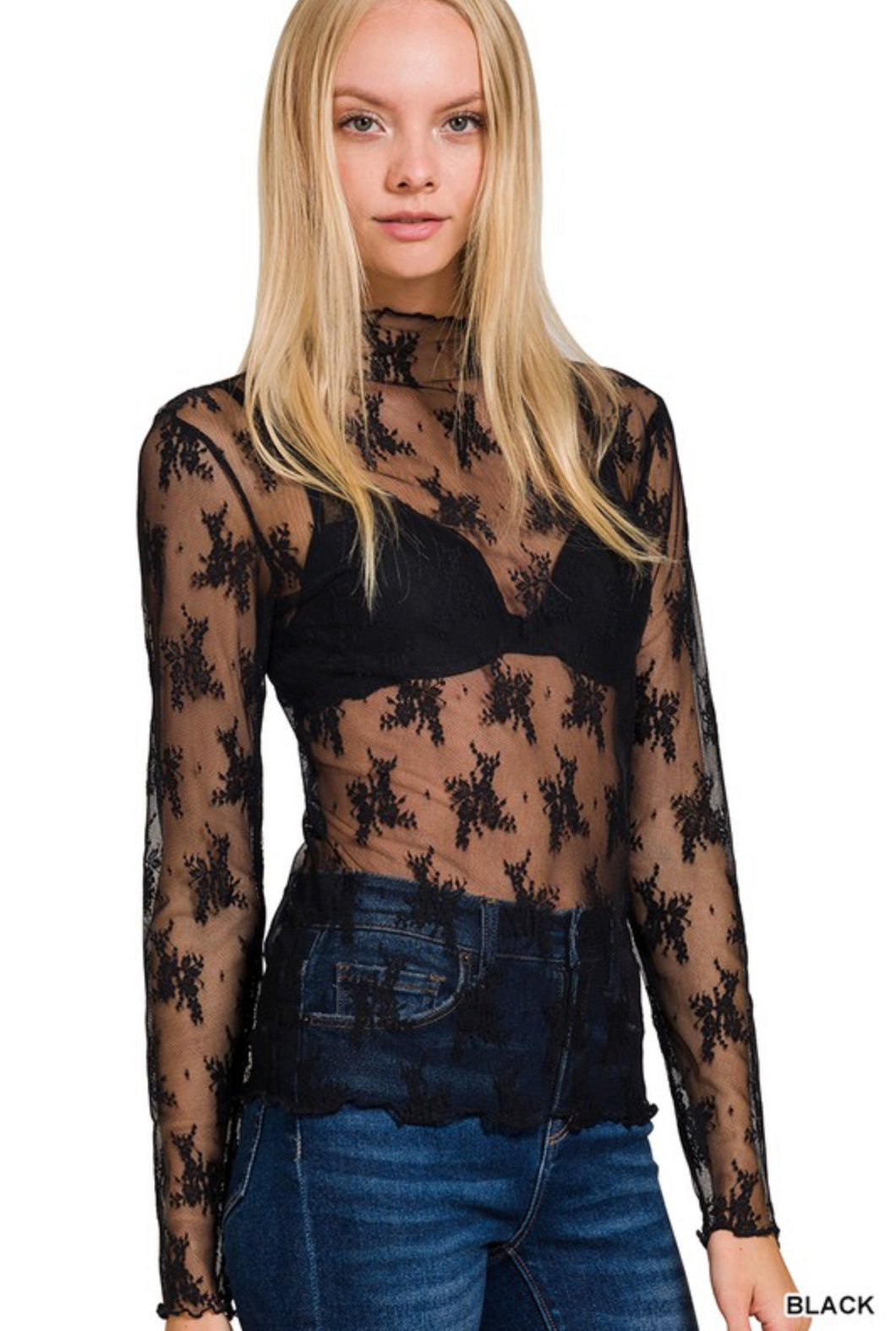 Lace Mesh Top (multiple color options)