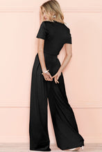 Load image into Gallery viewer, The Georgia Matching Set -  Black Baby Tee &amp; Wide Leg Pants
