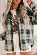 Load image into Gallery viewer, Green &amp; Cream Plaid Shacket
