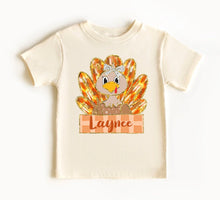 Load image into Gallery viewer, Girls Custom Turkey Name Tee
