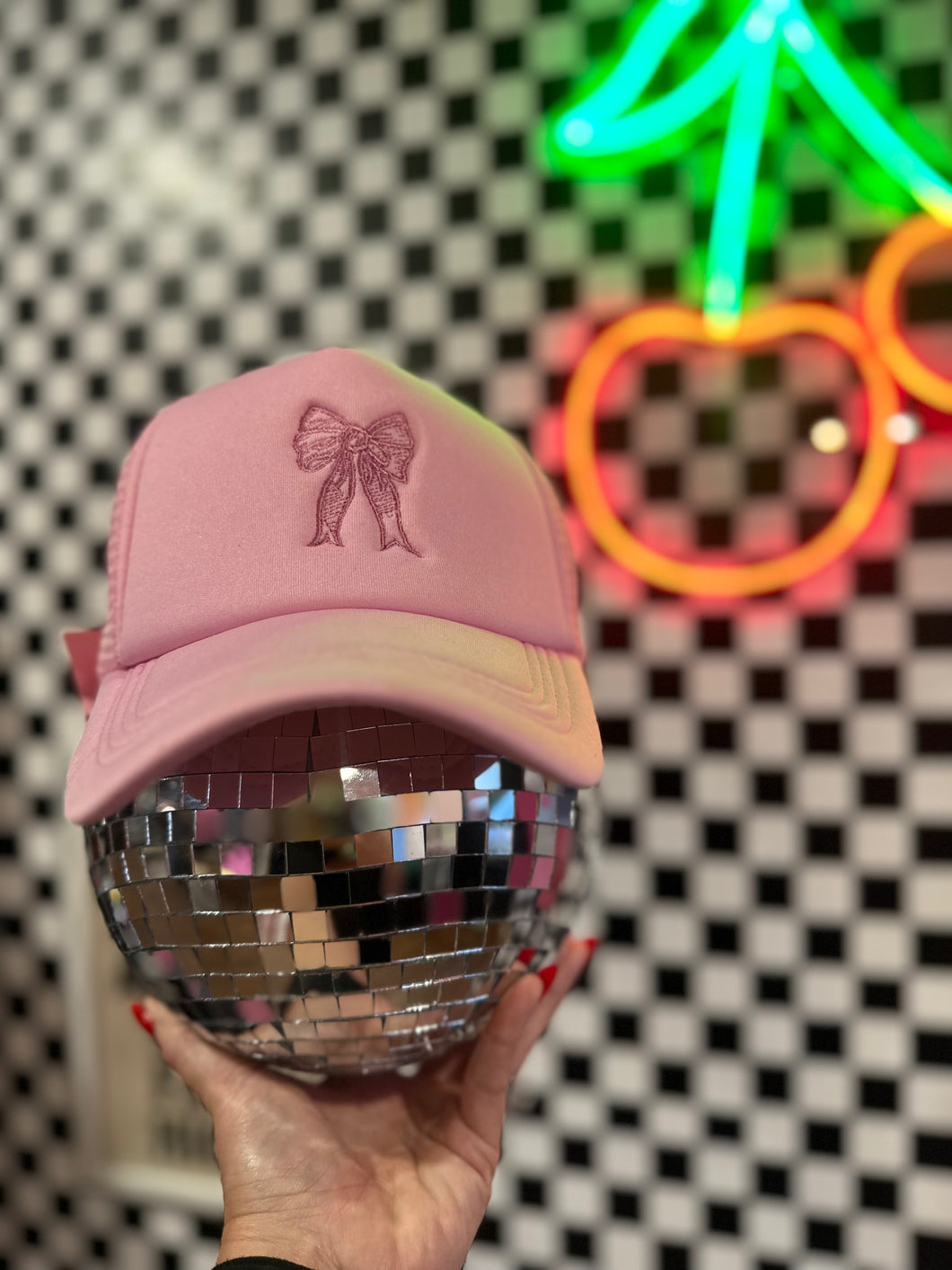 Embroidery Bow Hat