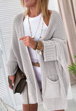 Load image into Gallery viewer, Grey Oversized Boyfriend Cardigan
