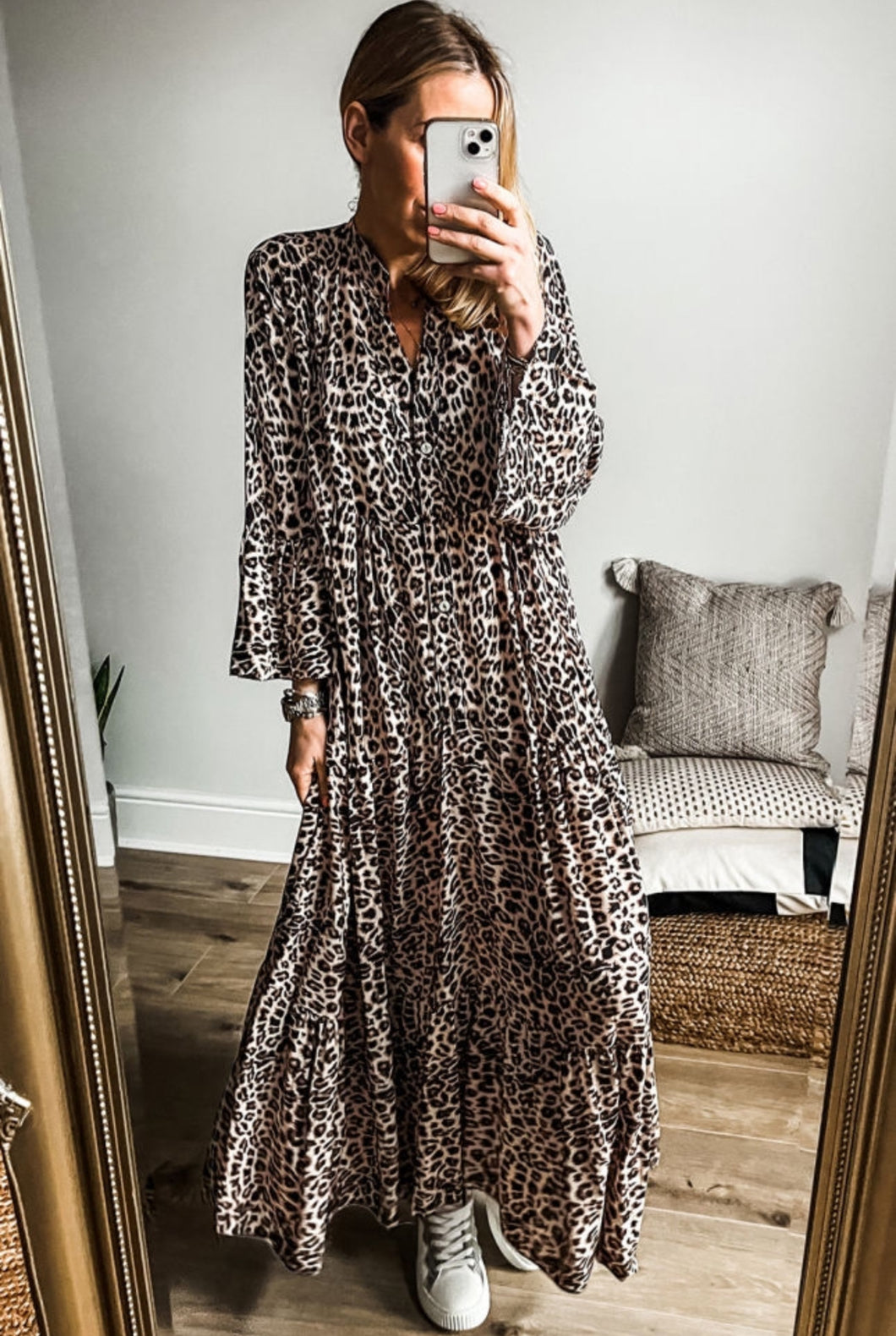 Leopard Boho Style Dress