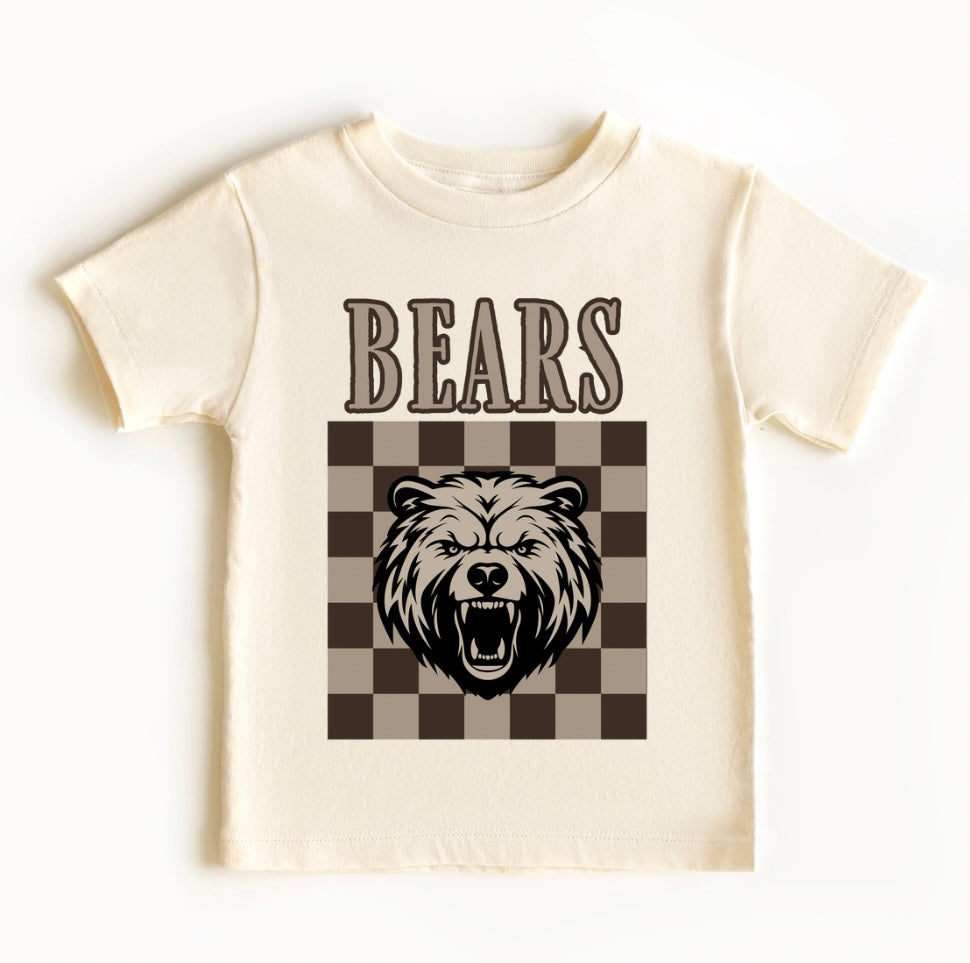 Neutral Bears Checkered Kids Tee