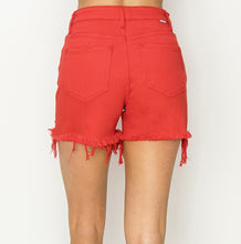 Load image into Gallery viewer, Risen High Rise Distressed Shorts
