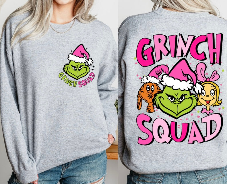 Grinch squad adult dtf print 11.5