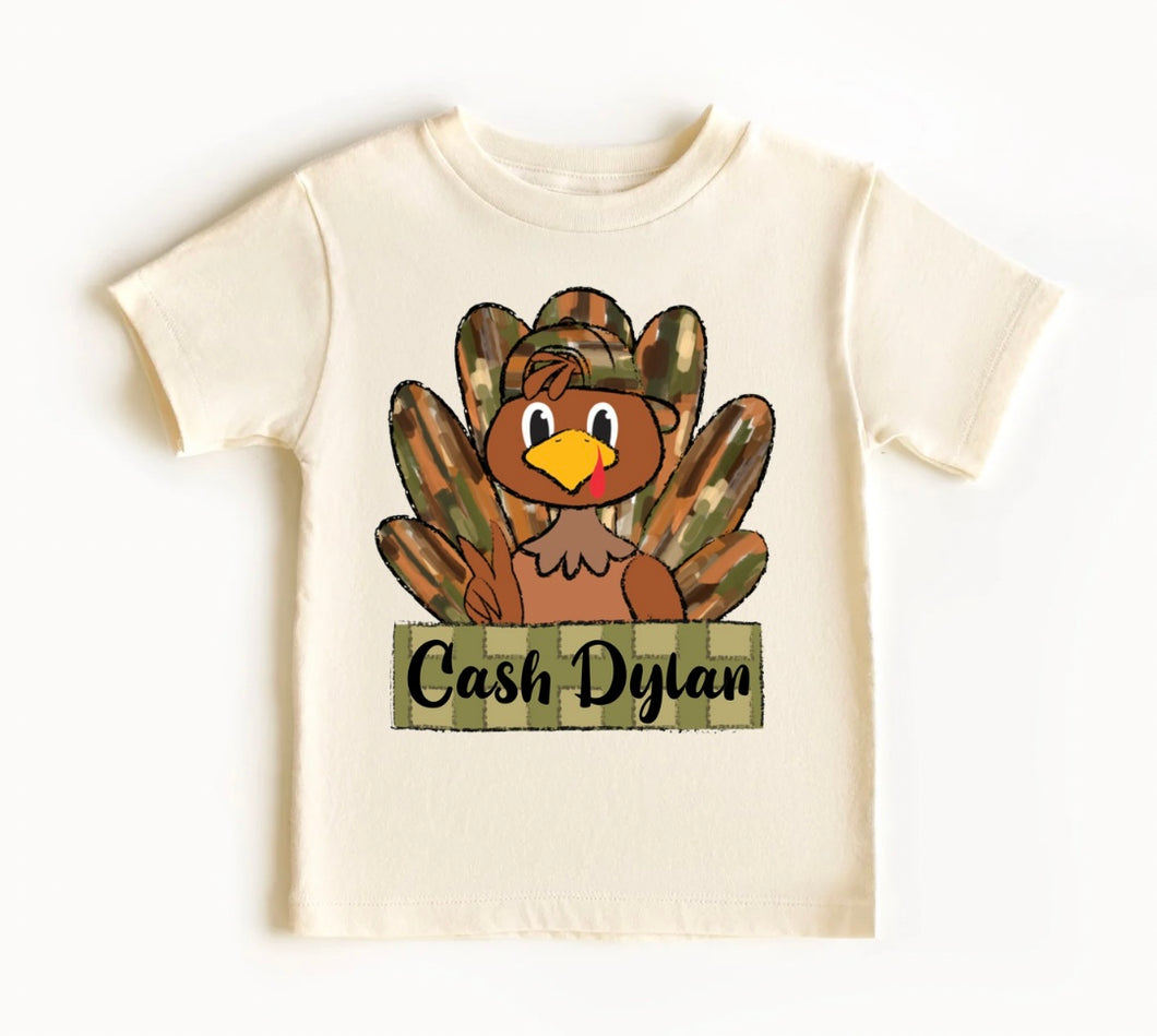 Boys Custom Turkey Name Tee