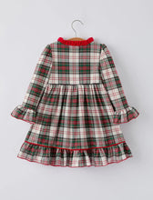 Load image into Gallery viewer, Little Girls Christmas Plaid Gown
