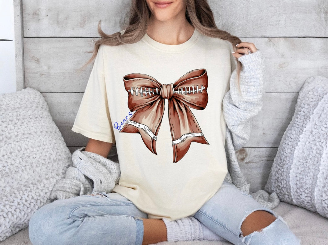 Football Bow Tee