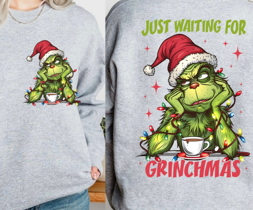 Waiting on Grinchmas adult dtf print 11.5