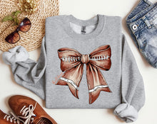 Load image into Gallery viewer, Football Bow Sweatshirt
