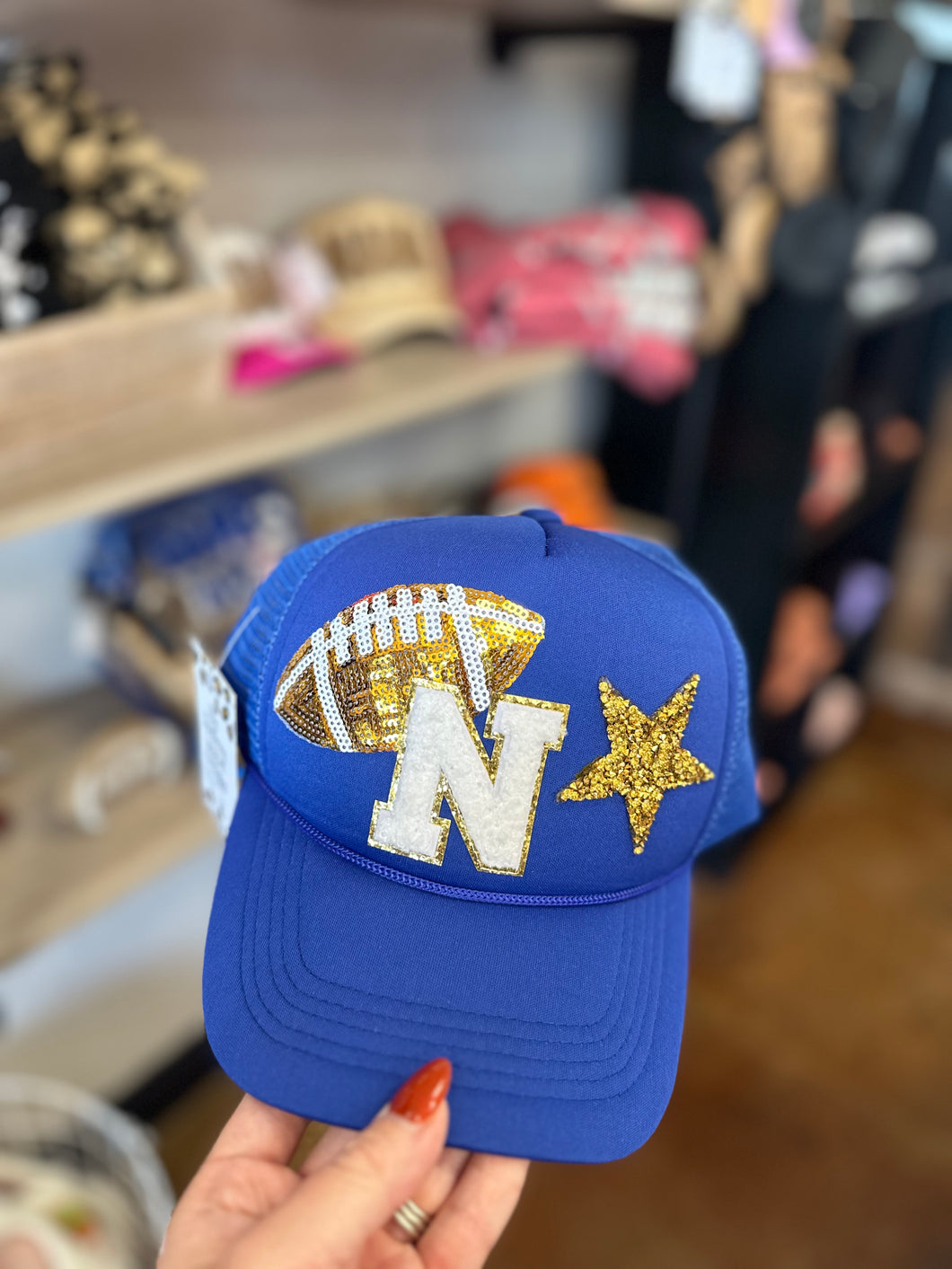 Royal Blue & Gold Theme Trucker Hat