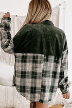 Load image into Gallery viewer, Green &amp; Cream Plaid Shacket
