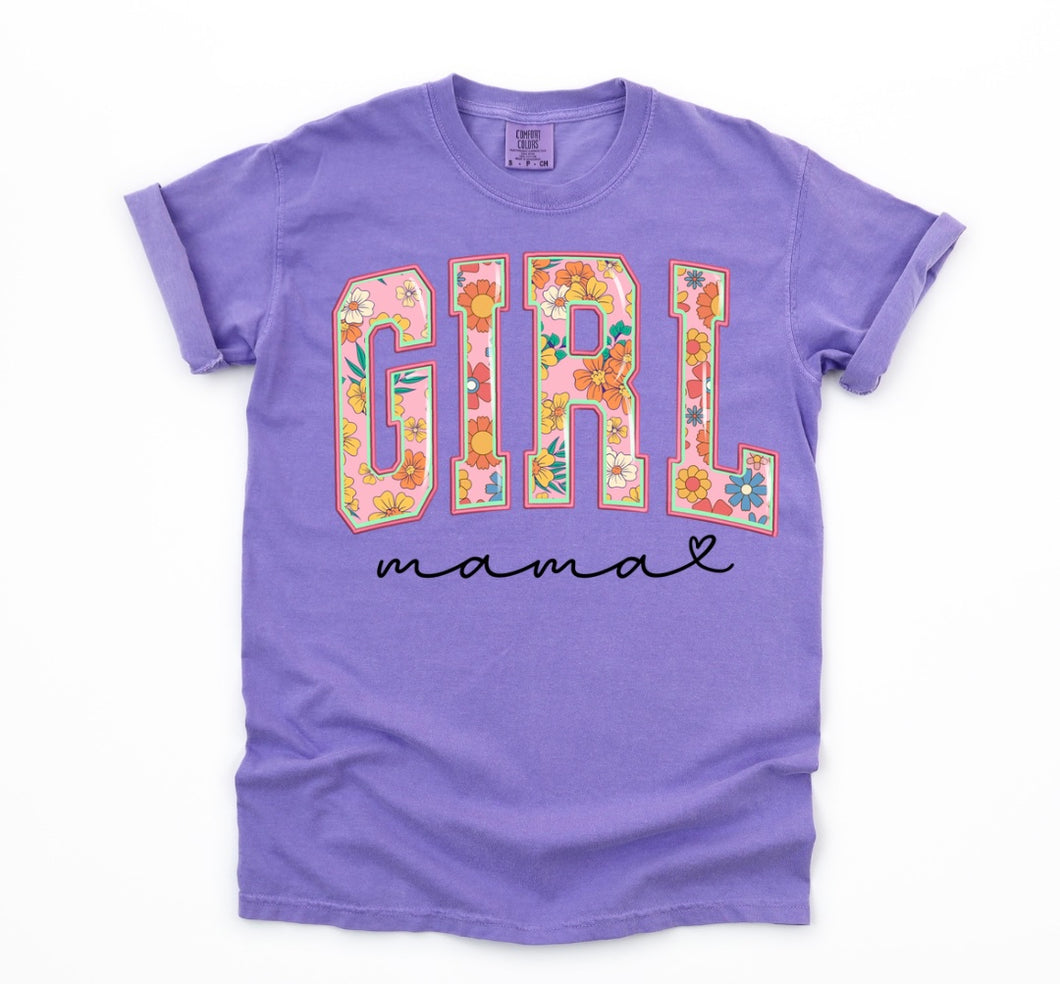 Floral Girl Mama Tee