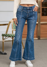 Load image into Gallery viewer, High Waist Front Seam Flare Jeans
