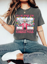 Load image into Gallery viewer, I&#39;ll Be Home For Christmas Tee (Pink &amp; Red Design Available)
