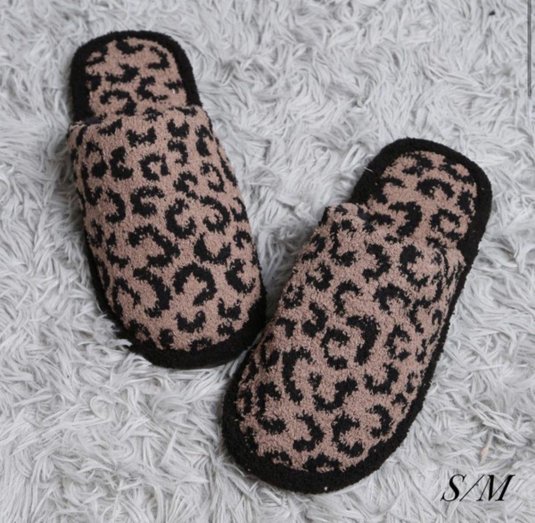 Coffee Leopard Houseshoes