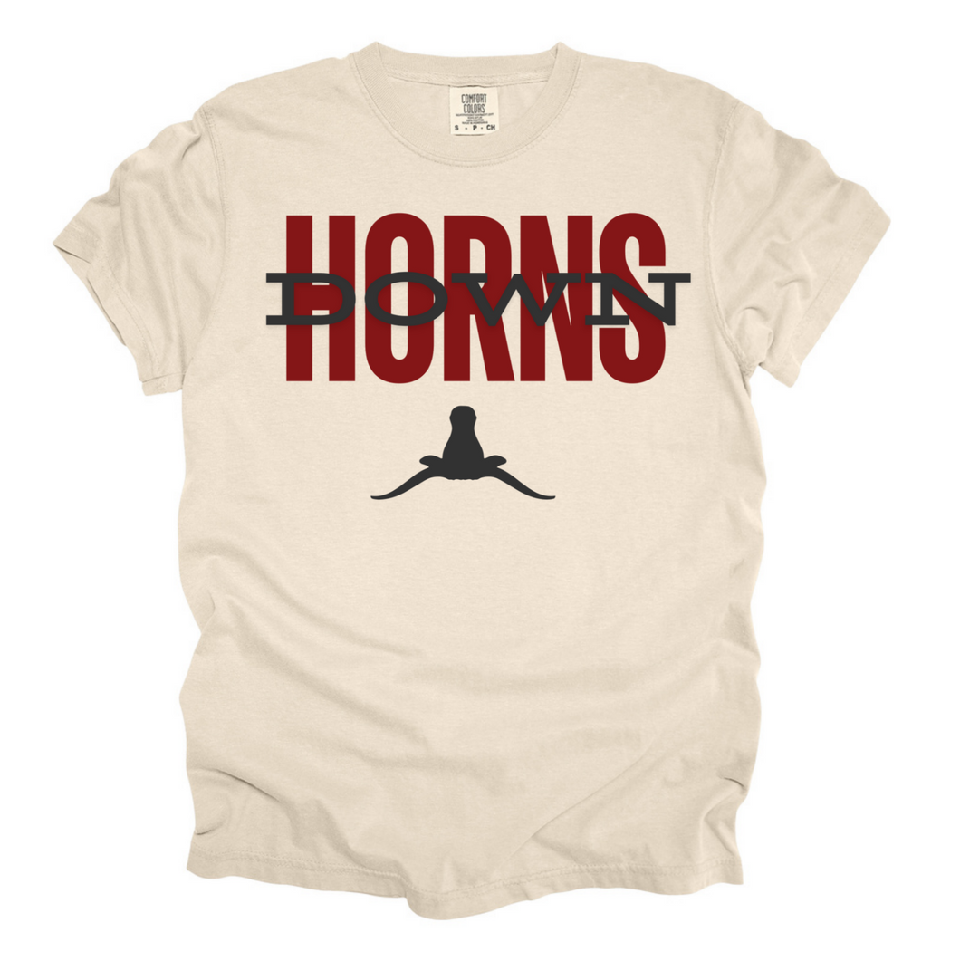 HORNS DOWN