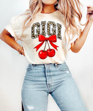 Load image into Gallery viewer, Cherries &amp; Names Tee (multiple name options available)
