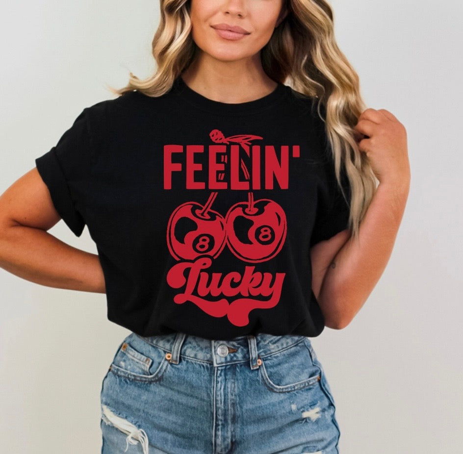 Feelin Lucky Cherries Tee (multiple color options available)