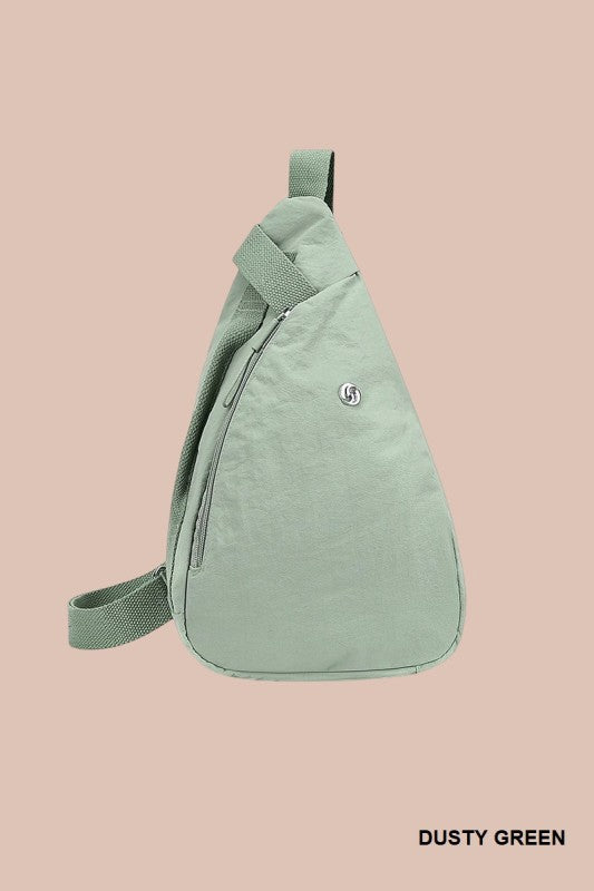 Dusty green crossbody sling bag