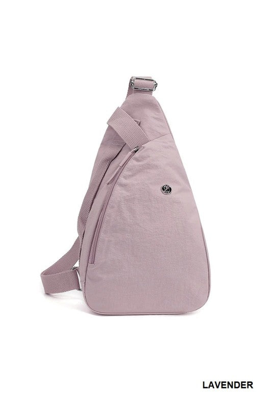 Lavender cross body sling bag