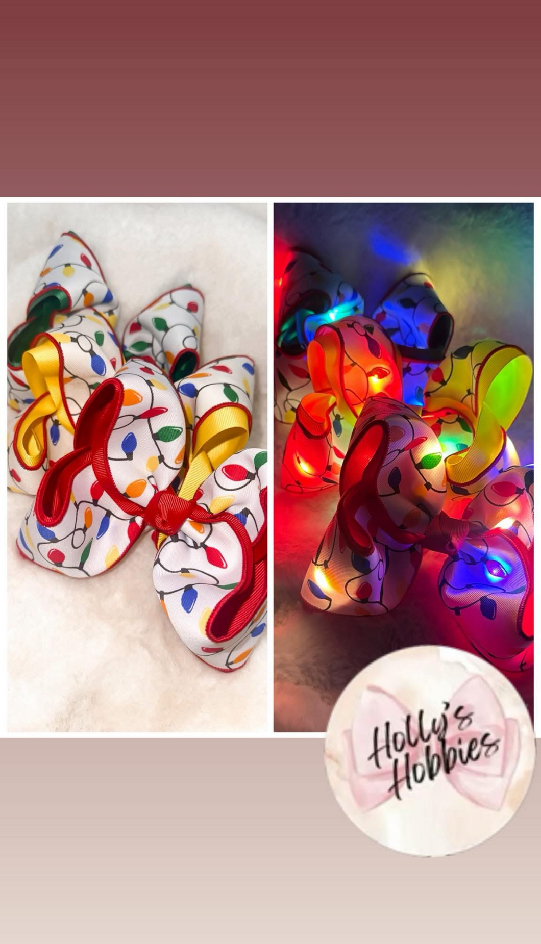 Christmas Lights Bow