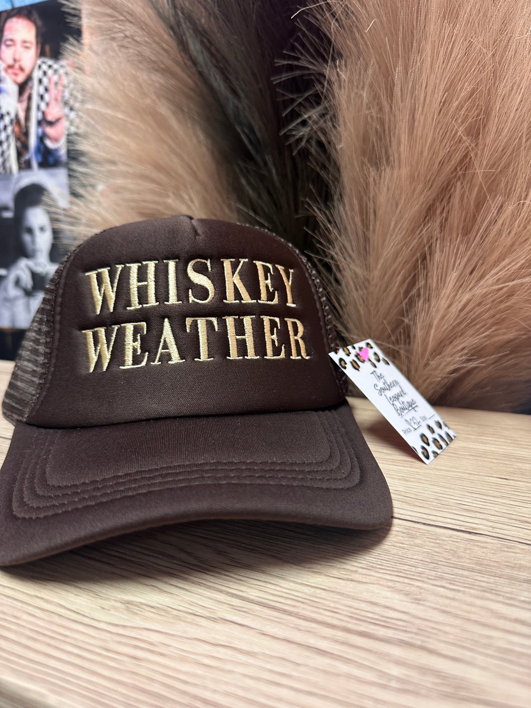 Whiskey Weather Embroidered Trucker Hat