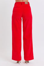 Load image into Gallery viewer, Red corduroy high waisted Judy blues
