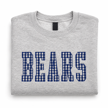 Load image into Gallery viewer, Gingham Bears Embroidered Crewneck
