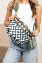 Load image into Gallery viewer, Oversized double zip crescent sling bag
