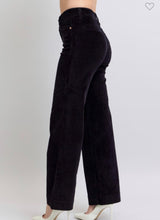 Load image into Gallery viewer, Black &amp; Chic Wide Leg Corduroy Judy Blue Jeans
