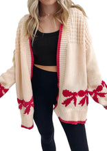 Load image into Gallery viewer, Holiday Bow Cardigan
